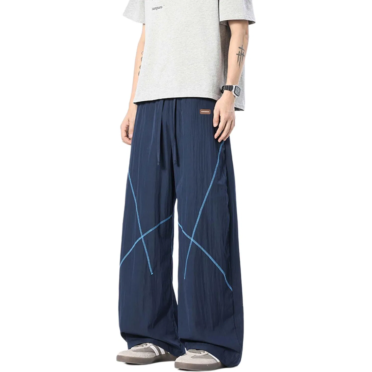 Детские брюки свободного кроя Straight Fit Navy Blue WARRIOR