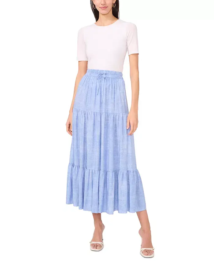 

Женская многослойная макси-юбка с завязкой на талии из шифона Challis Sam & Jess, синий