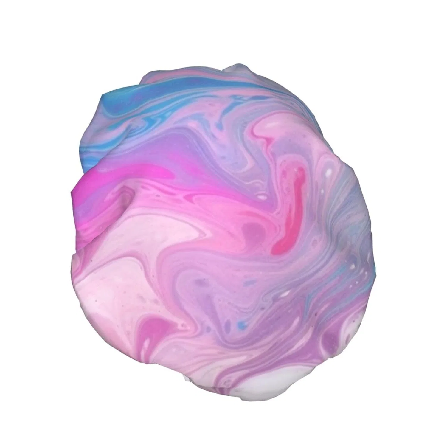 Шапочка для душа WSOIHFEC, Double Layer, 27.4 cm, Pastel Pink Blue Purple Printed — фото 2