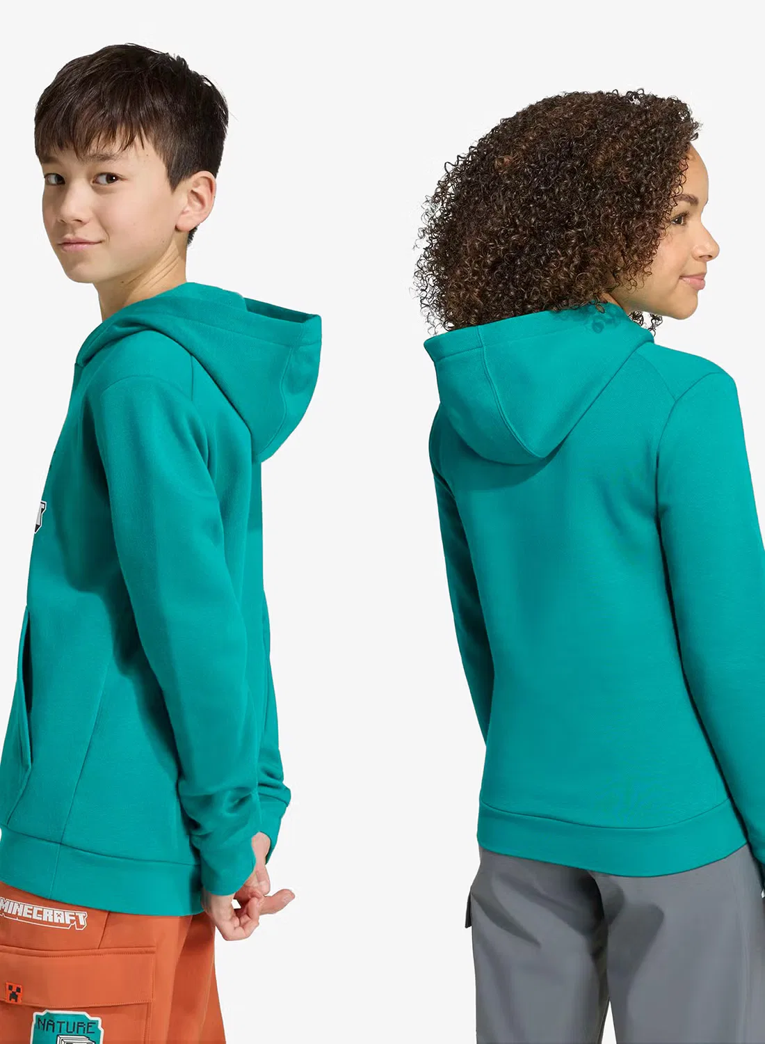 Худи с принтом Minecraft Terrex Adidas, зеленый — фото 2