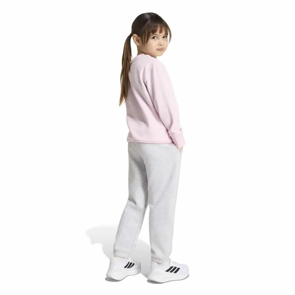Детский спортивный комплект для девочек с логотипом Adidas Essentials Joggers, Pink — фото 2
