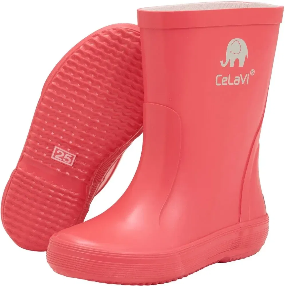 Резиновые сапоги детские Basic Wellies Solid Celavi, красный — фото 3
