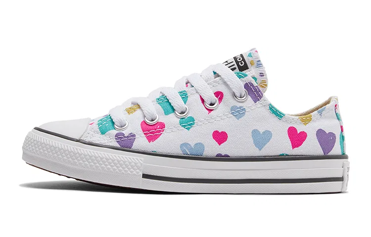 Детские кеды из хлопка с принтом Hearts Converse, Black
