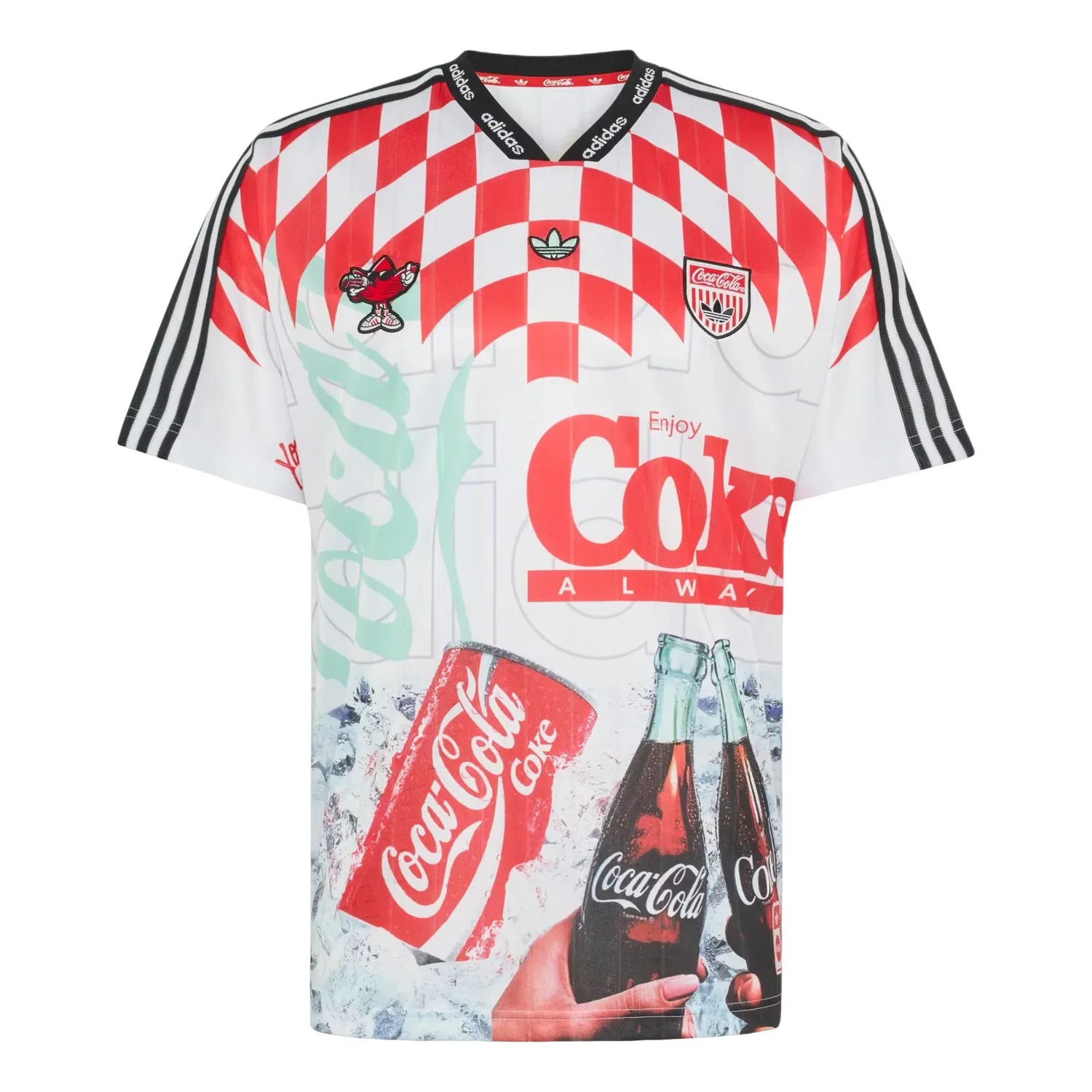 Мужская футболка с принтом Adidas x Coca-Cola Classic Sport Mash-Up Jersey White Multicolor, белый