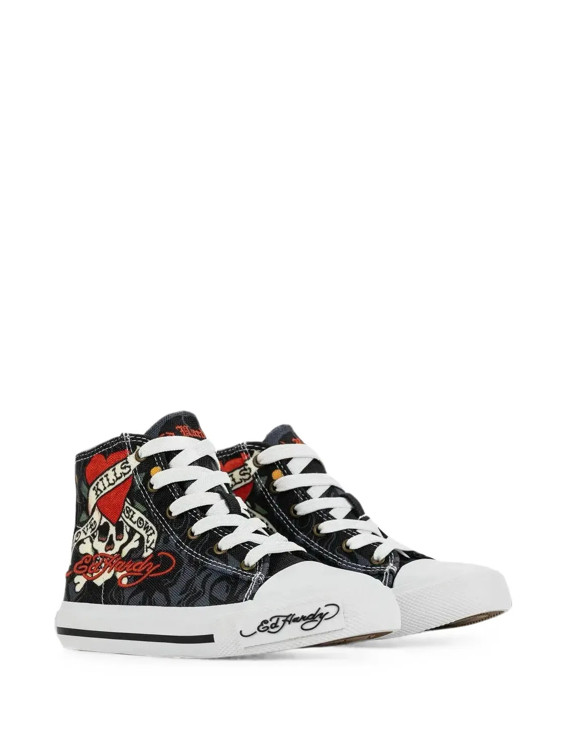 Высокие кроссовки Love Kills Slowly Ed Hardy Kids, серый