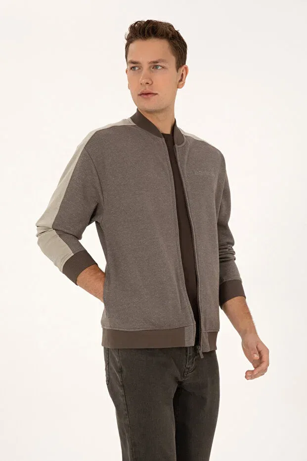 Мужской кардиган с длинным рукавом U.S. Polo Assn., Taupe