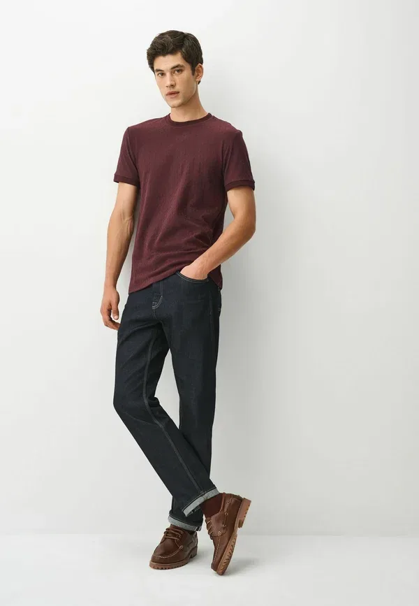 Футболка из хлопка Smart textured t-shirt Next, Purple, фиолетовый — фото 2