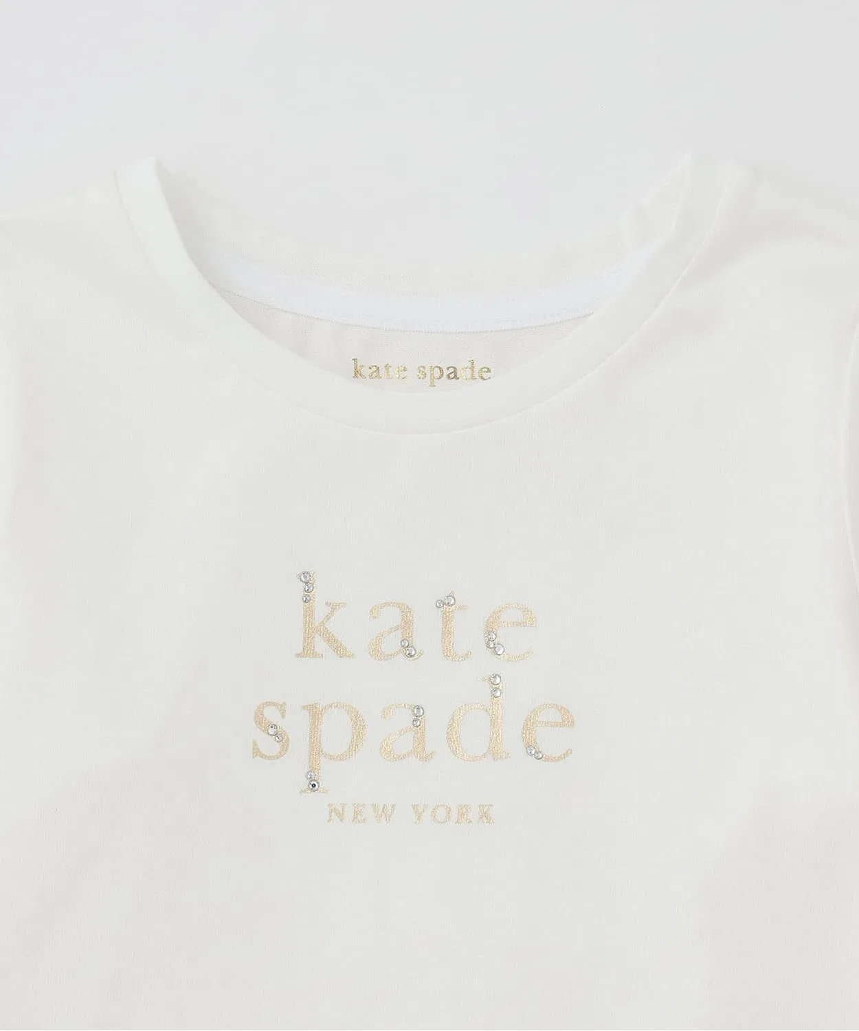 Детская футболка с длинным рукавомс принтом и стразами kate spade new york kids, Black — фото 3