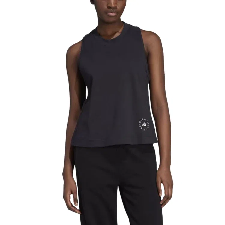 Женская футболка Stella McCartney Tank Top Asia Sizing 'Black' adidas, черный — фото 2