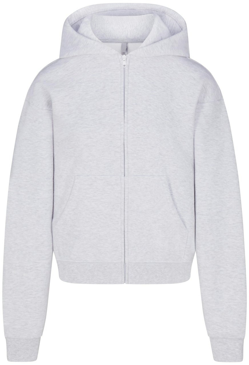 

Толстовка Skims Cotton Fleece Classic Zip Up, светло-серый