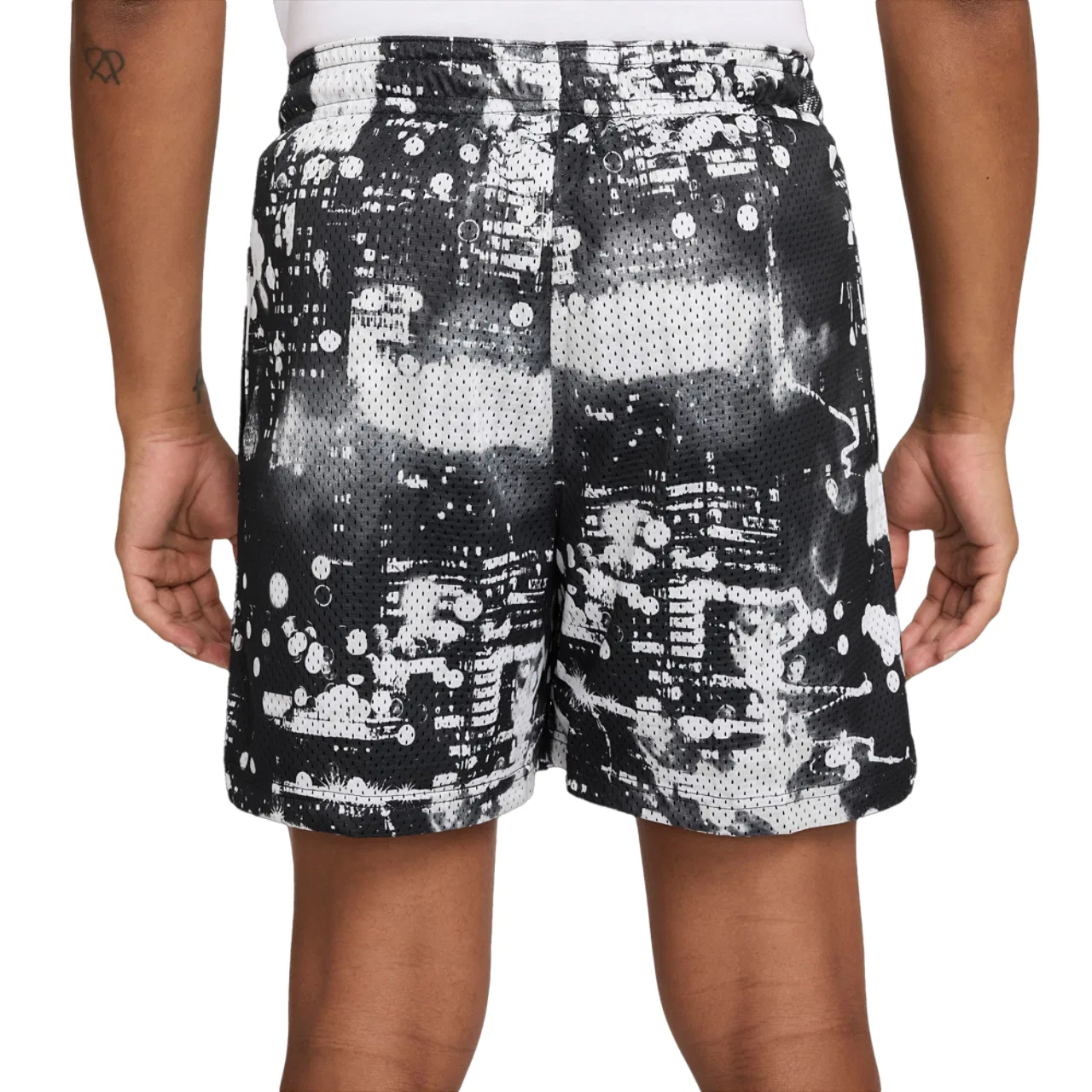 Мужские шорты Dri-FIT SI Practice Mesh AOP 5" Nike, черный/белый — фото 2