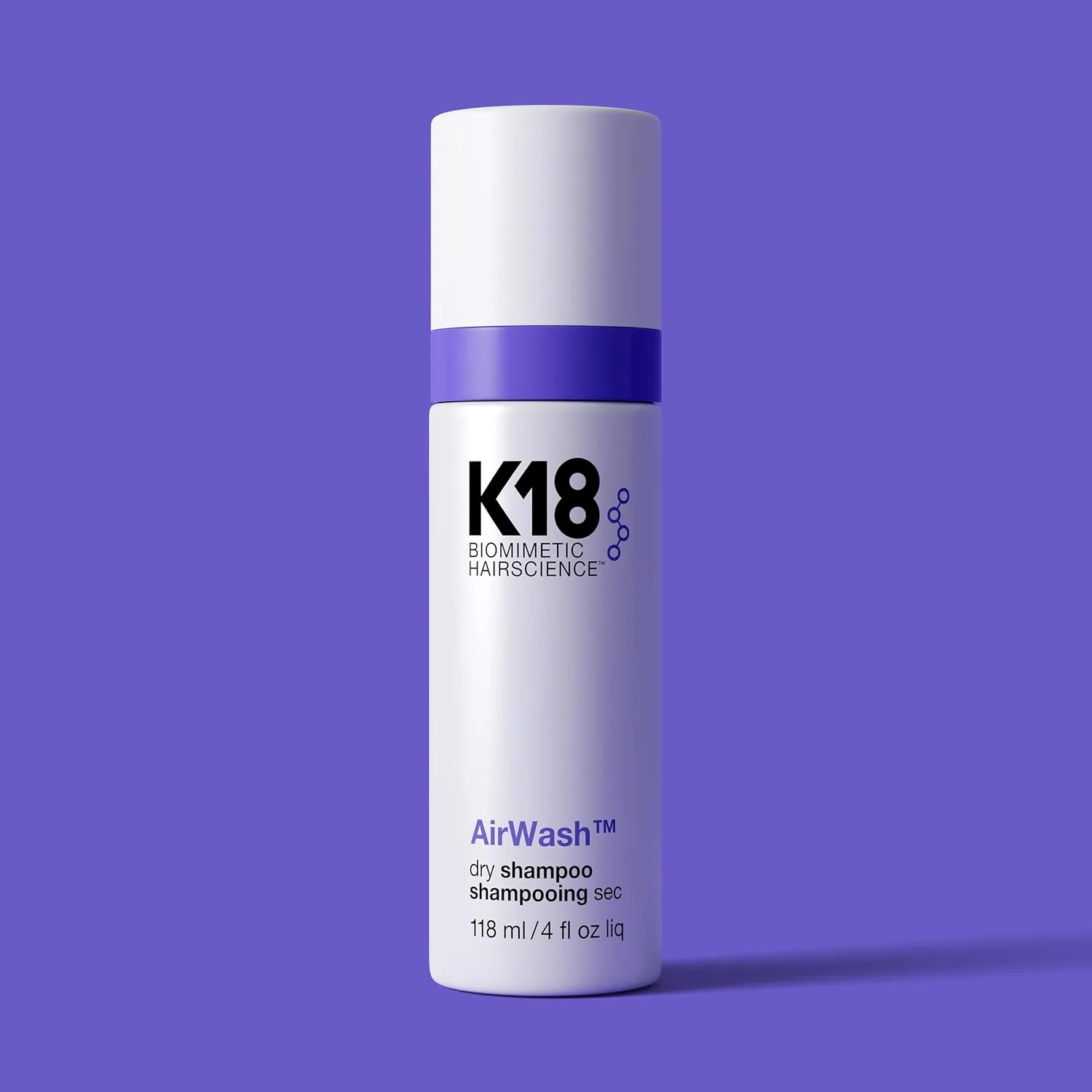 Сухой шампунь K18 AirWash без аэрозоля, балансирует состояние кожи головы и контролирует избыточное выделение кожного сала. 118 мл (1 шт.) — фото 2