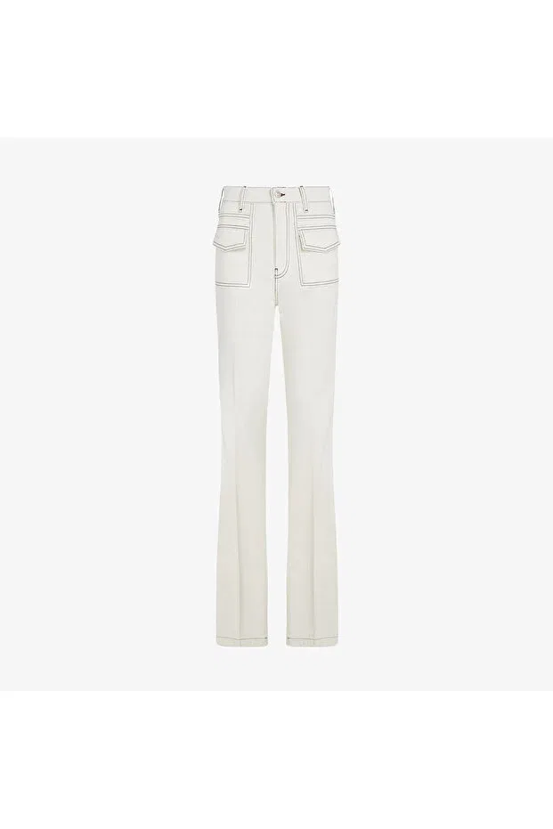 Женские джинсы с низкой посадкой Relaxed Bootcut HW CLR Tommy Hilfiger, White — фото 4
