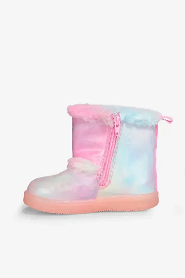 Детские ботинки для девочек с подсветкой Peli model baby girl and child light-up boots Vicco, Black — фото 3