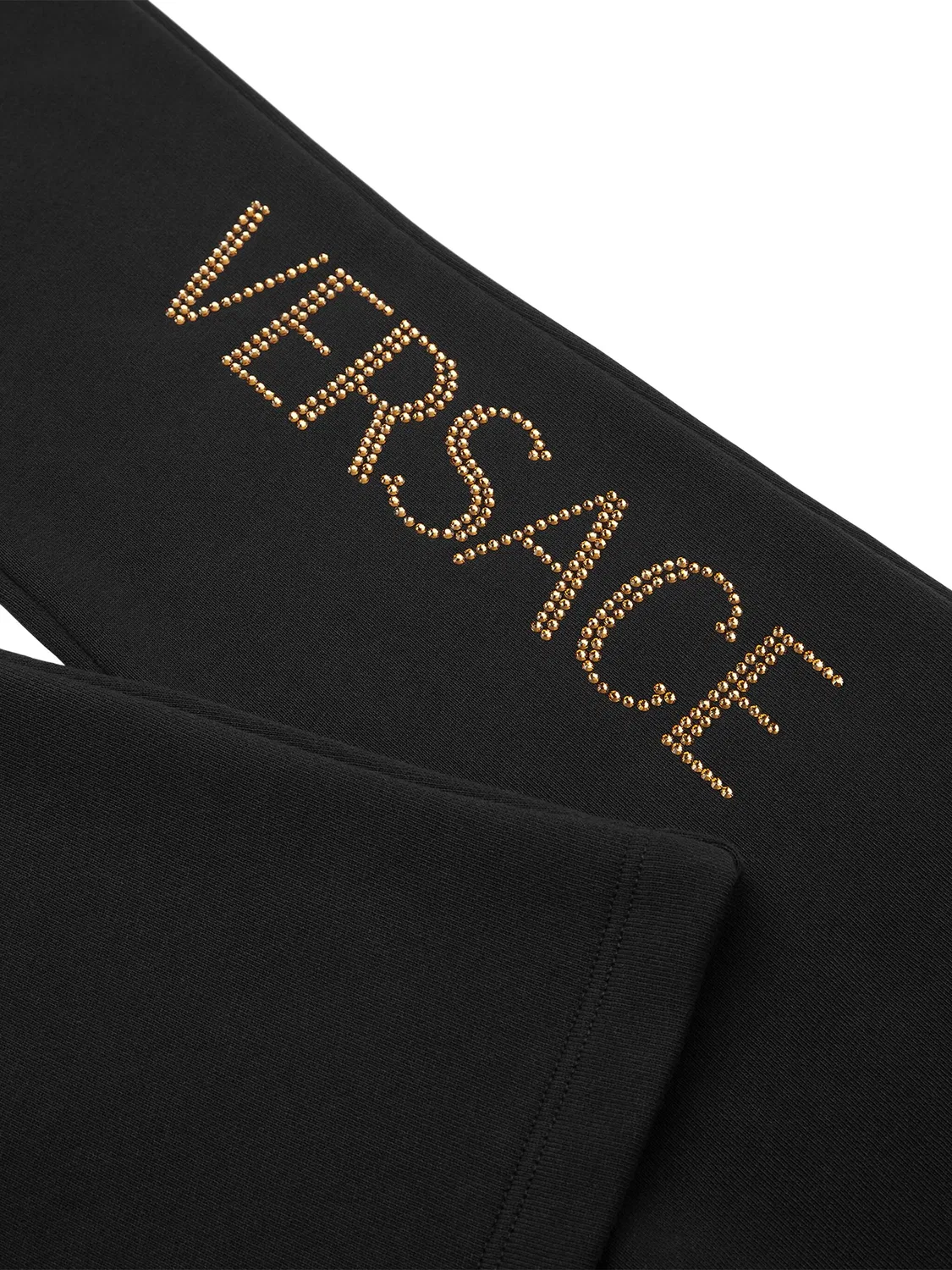 Расклешенные брюки с логотипом Versace, черный — фото 3