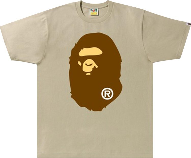 

Футболка BAPE Big Ape Head Tee 'Beige', кремовый, Бежевый, Футболка BAPE Big Ape Head Tee 'Beige', кремовый