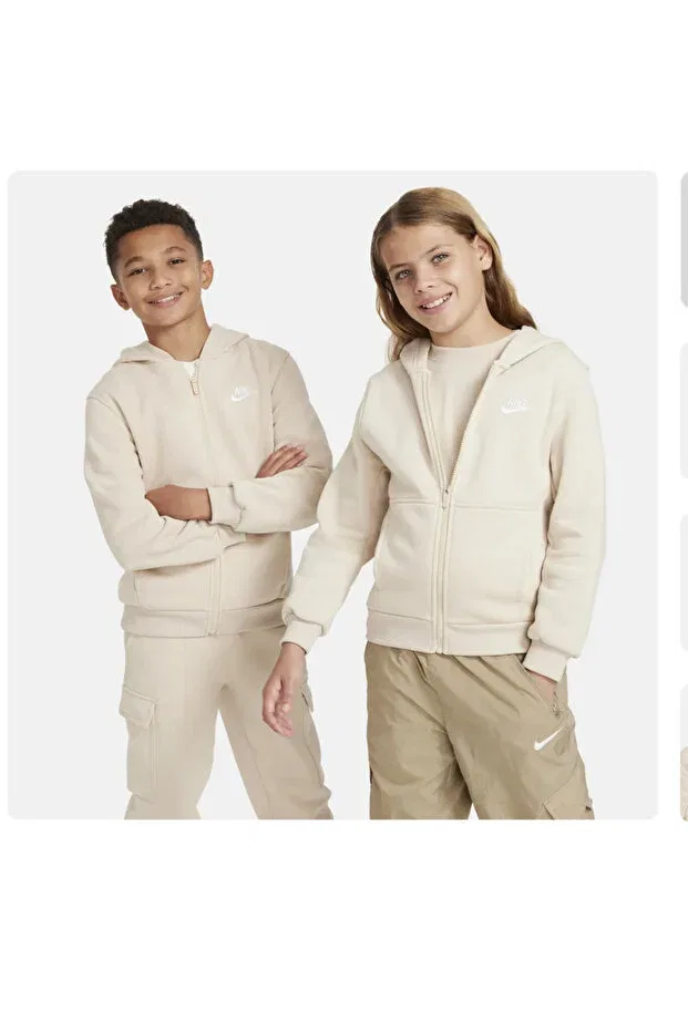 Детское худи для девочек с капюшоном Nike, Beige