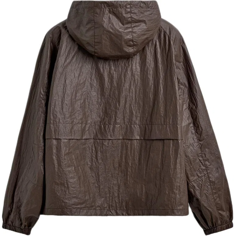 Мужская куртка с капюшоном тонкая Brown ZARA, Коричневый — фото 3
