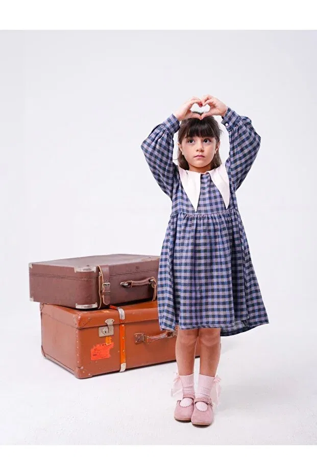 Детское платье для девочек с длинным рукавом Bonbono Kids, Lilac — фото 2