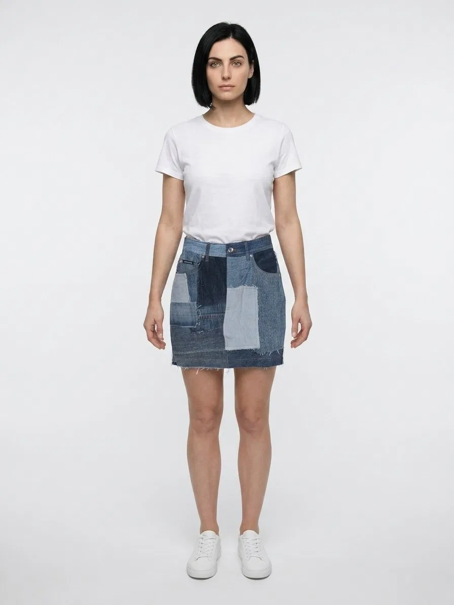 Женская хлопковая мини-юбка Bicolor Cotton Mini Skirt Dolce & Gabbana, Bicolor