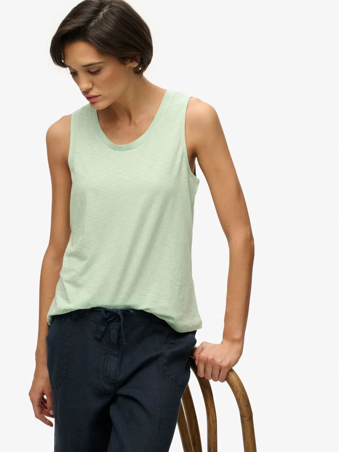 Топ с круглым вырезом Superdry, Pale Green — фото 3
