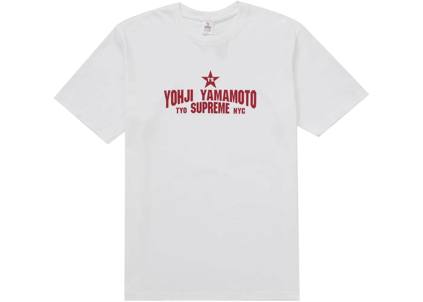 Мужская футболка с принтом Supreme Y's by Yohji Yamamoto Star Tee Supreme, White