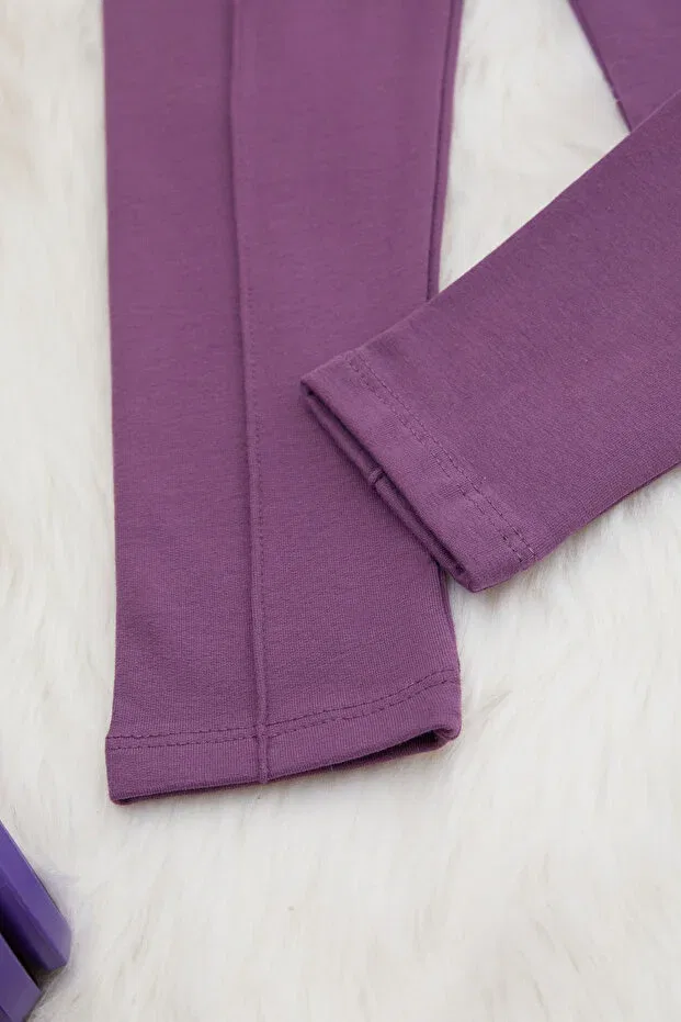 Детские леггинсы для девочек хлопковые Cansın Mini, Purple — фото 3