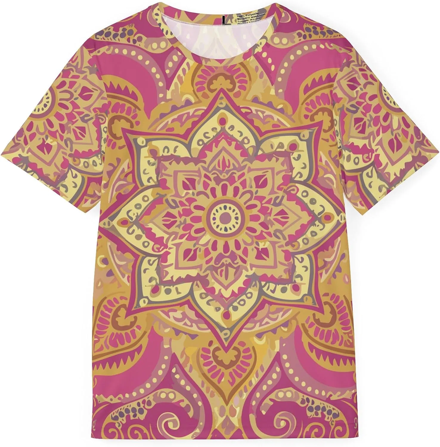 Унисекс футболка с орнаментом Darlene India, Multicolor