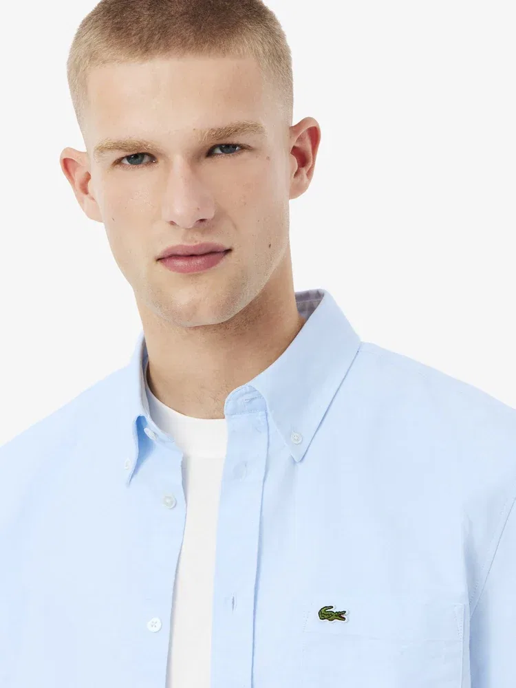 Рубашка с коротким рукавом Oxford, модель CH1917 LACOSTE, Sky Blue — фото 2