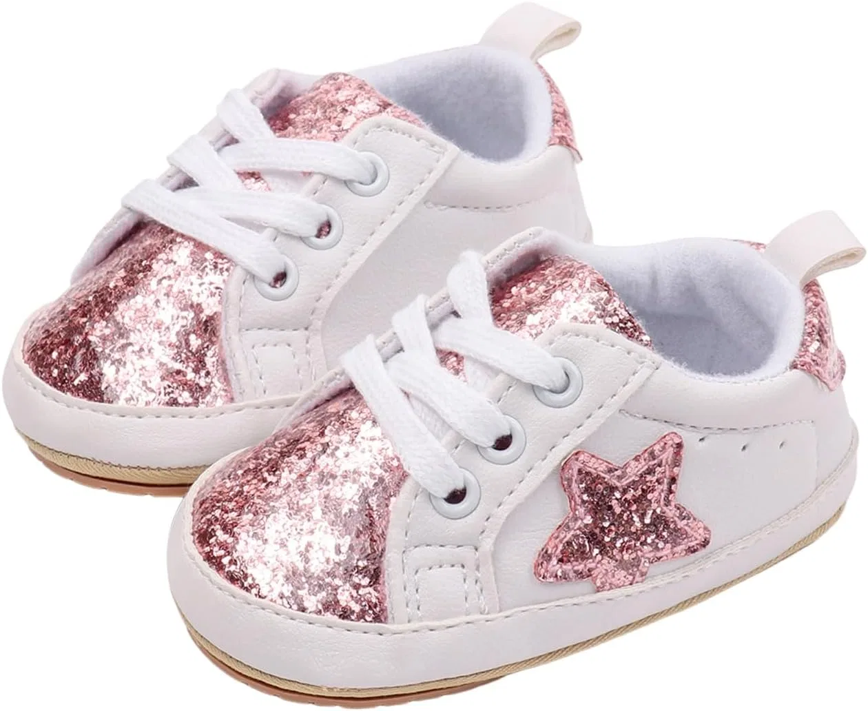 Детские кроссовки для девочек с контрастными блестками WaiHeikki, Pink