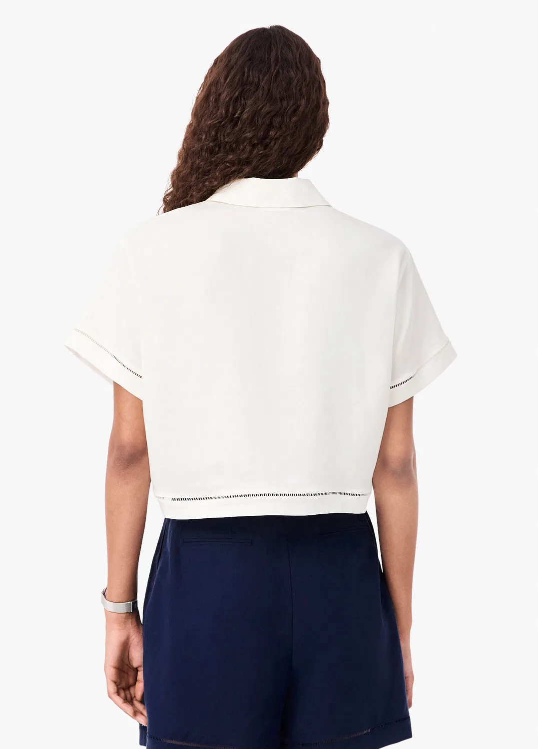 Футболка-поло Lacoste oversize, белый — фото 4