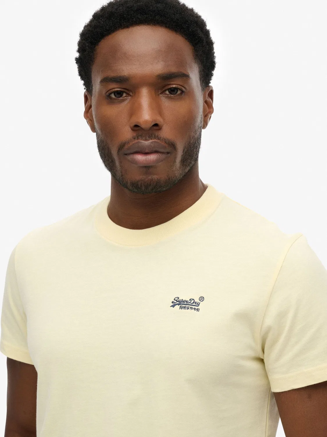 Футболка с вышитым логотипом Superdry Essential, желтая