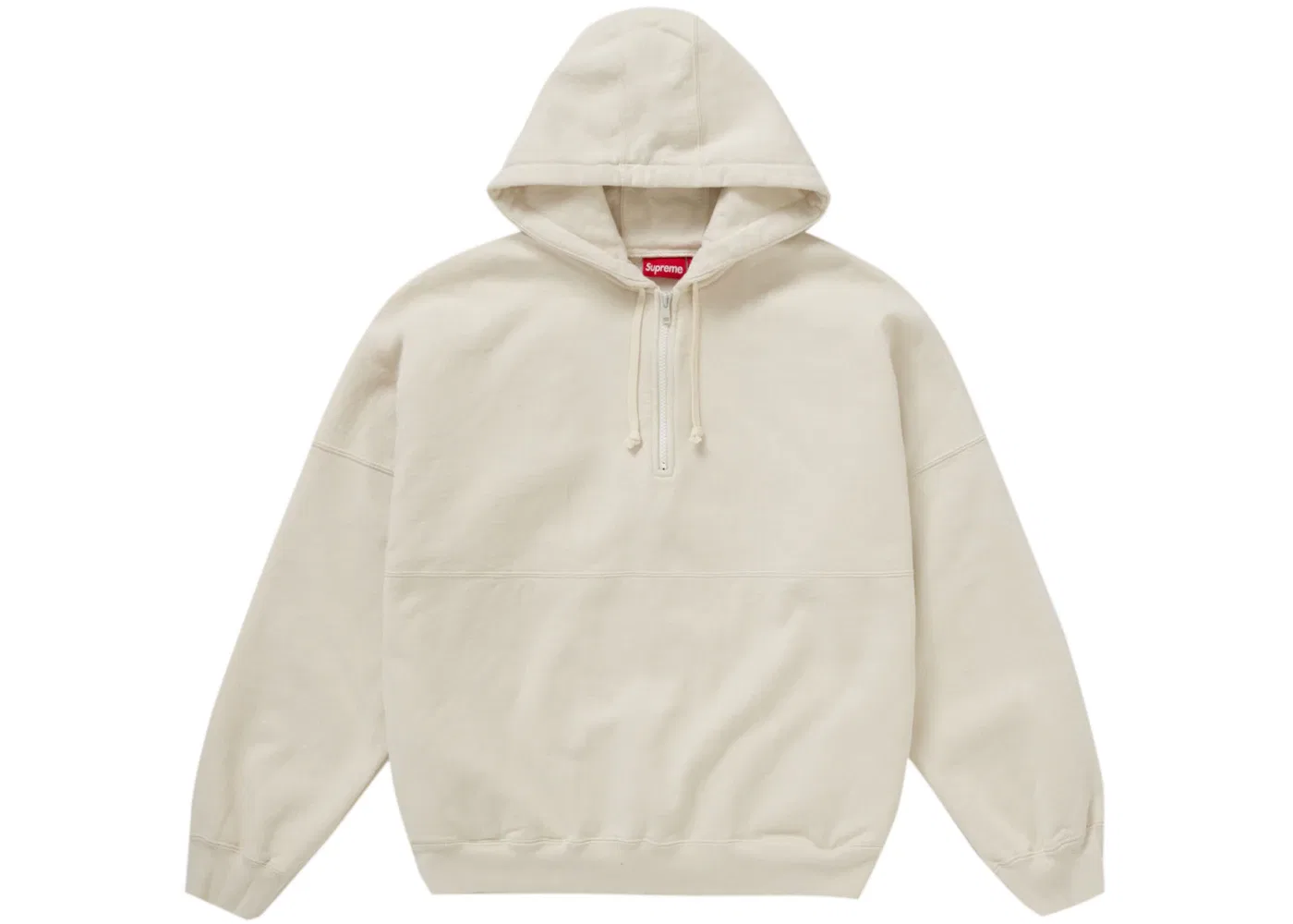 Мужской худи с принтом Supreme Wrapped Half Zip, Stone — фото 2
