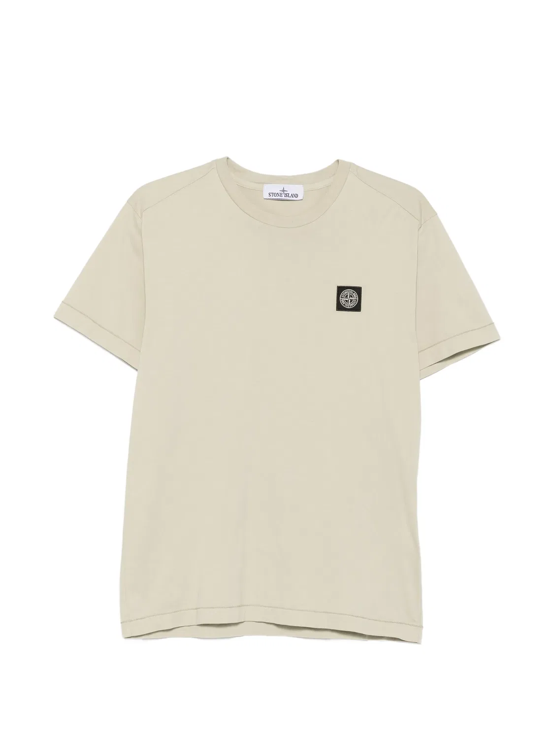 Футболка 100% хлопок с нашивкой-логотипом Stone Island, нейтральные