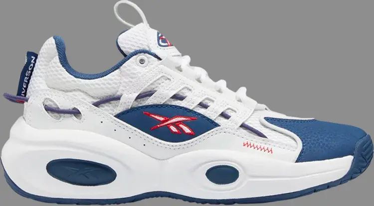 

Кроссовки solution mid big kid 'white batik blue' Reebok, белый