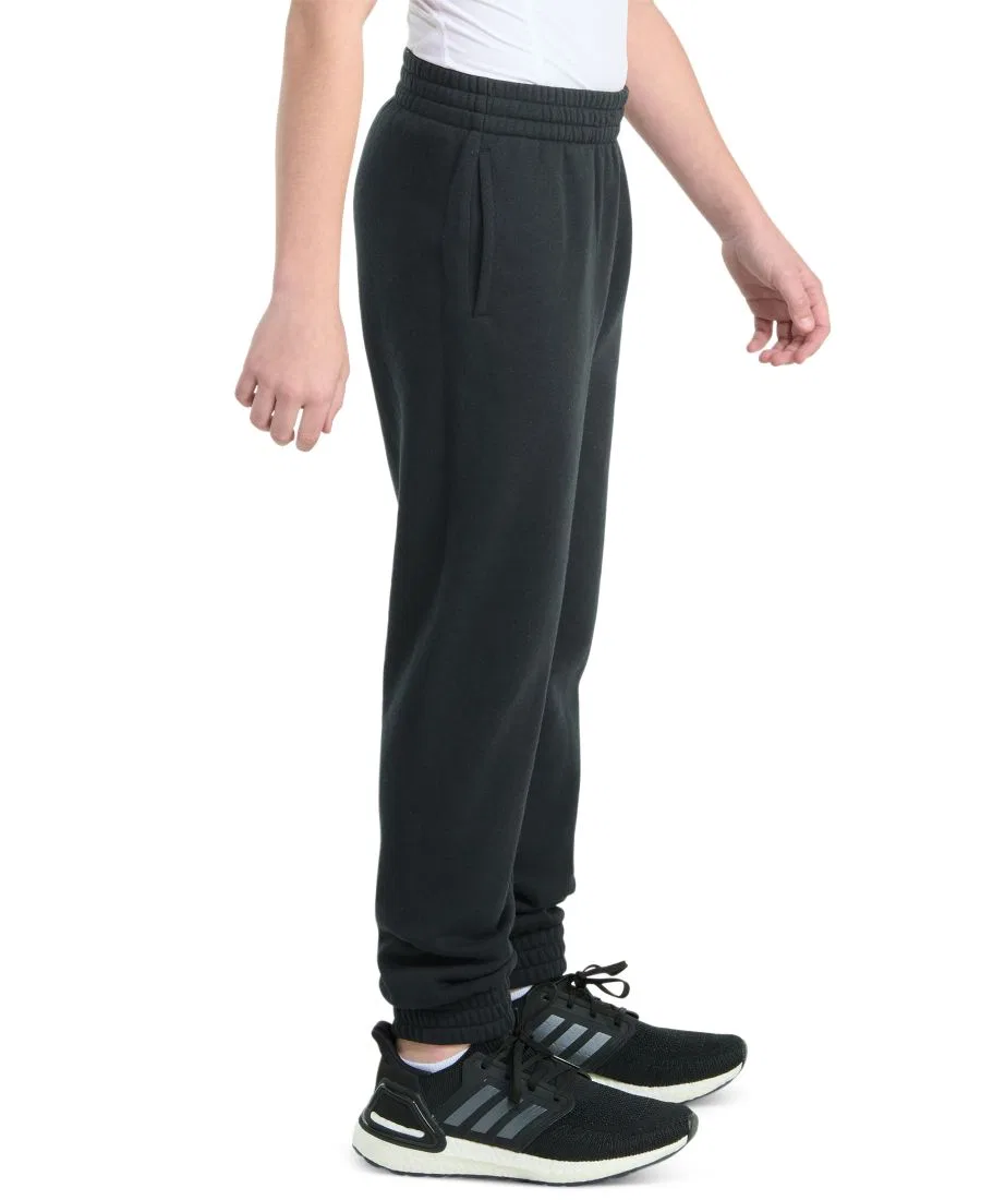 Детские спортивные брюки из футера с эластичным поясом adidas, Black — фото 3