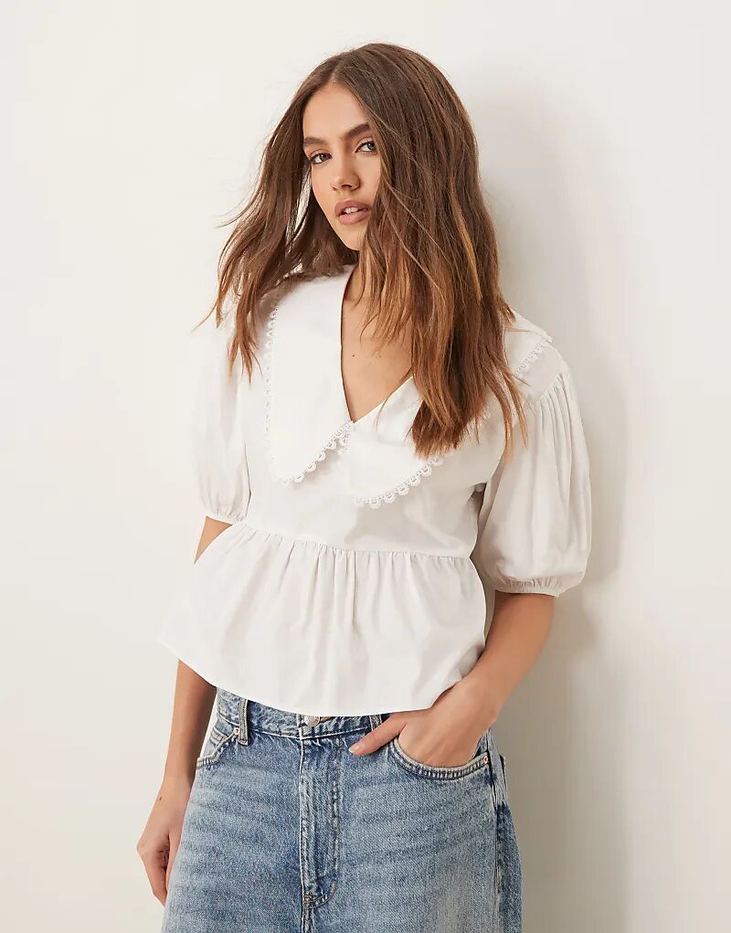 

Блузка с воротником белого цвета Miss Selfridge