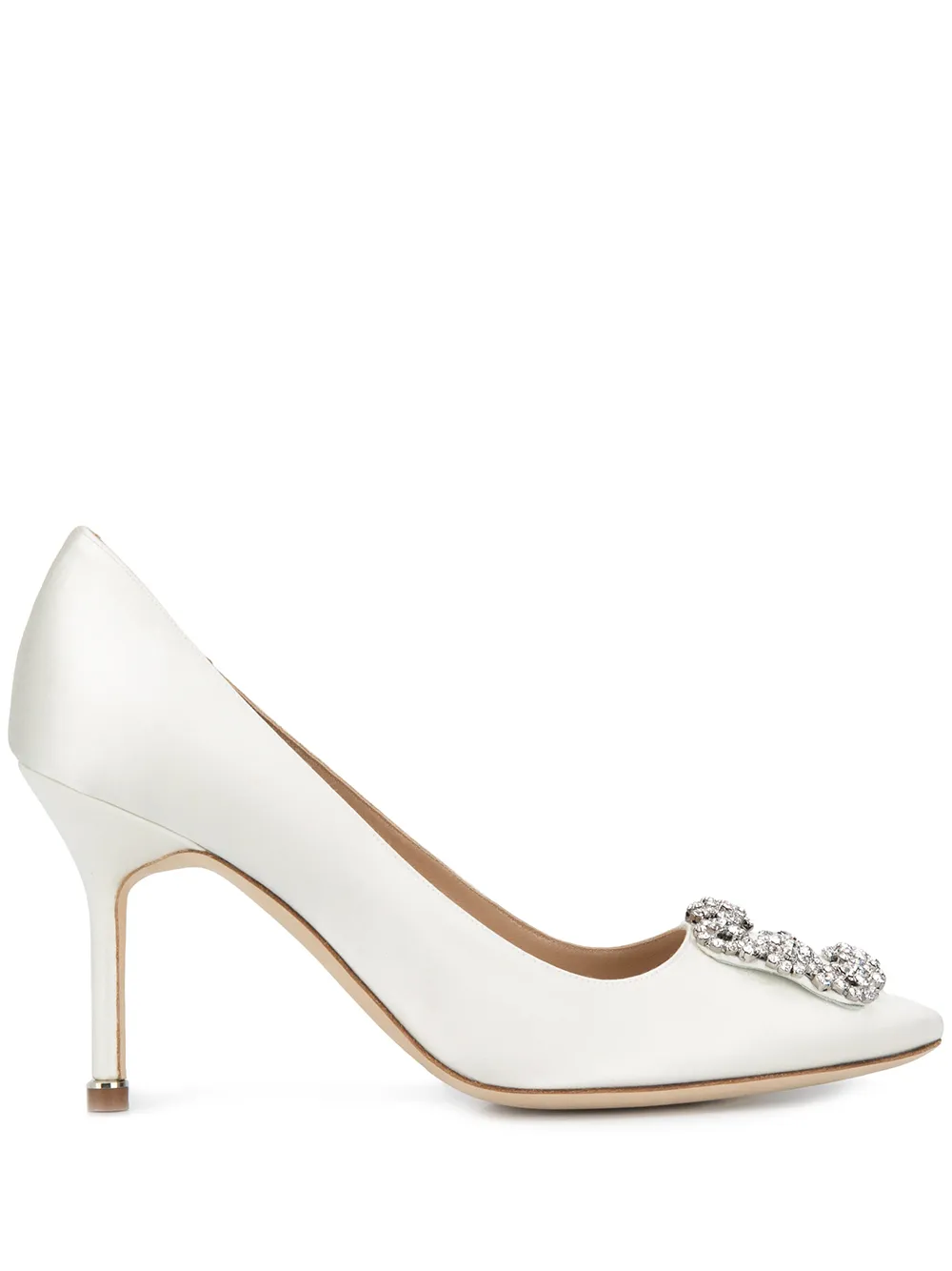 Туфли-лодочки Hangisi с пряжкой Manolo Blahnik, белый