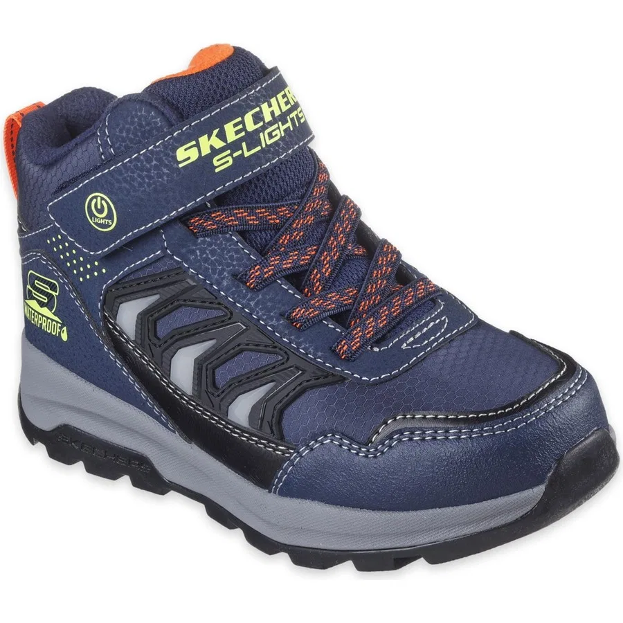 Ботинки для мальчика с подсветкой Storm Blazer - Glow Roam Skechers, Темно-синий