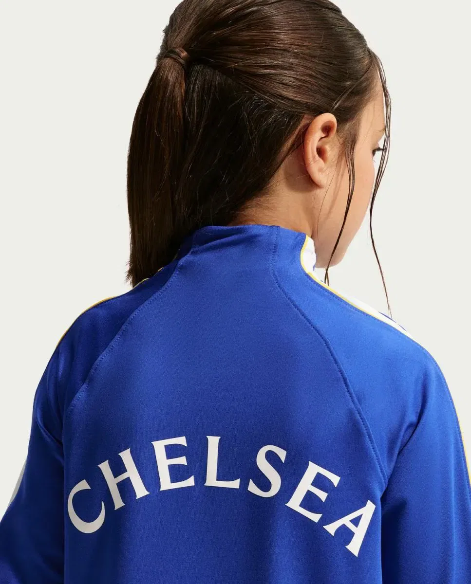 Детская футболка для мальчиков с длинным рукавом Chelsea FC 2026-2027 Dri-FIT Strike Drill Top Nike, Azul — фото 4