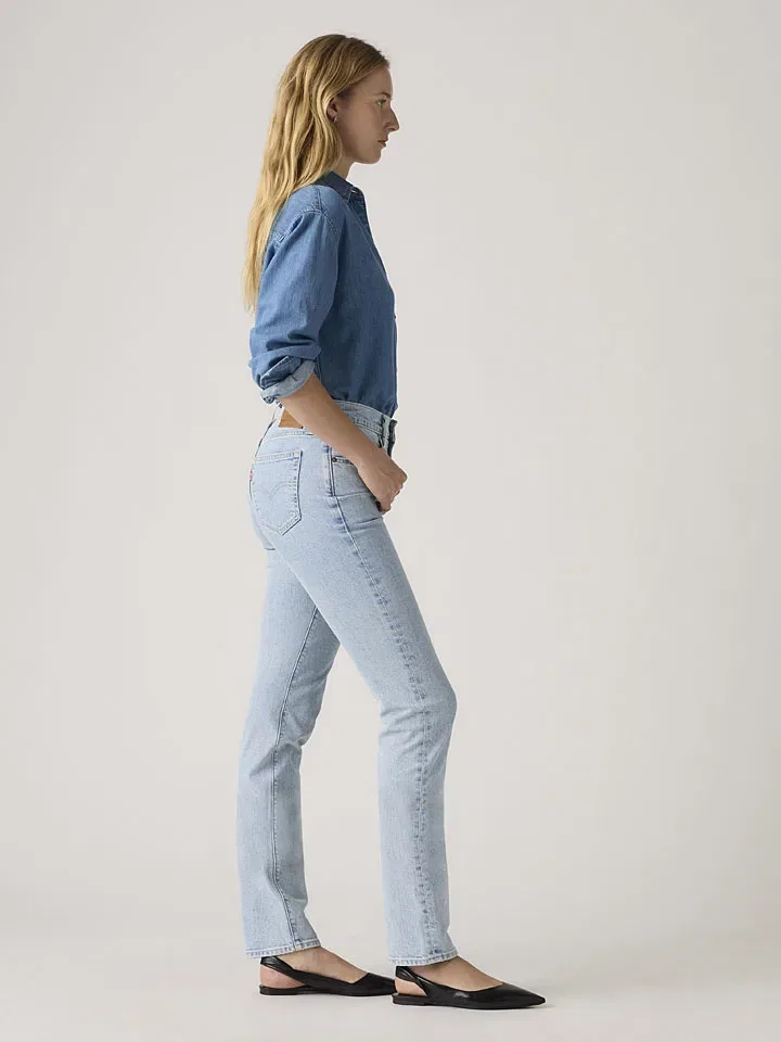 Женские джинсы slim fit 724 Levi's, Light Blue — фото 2