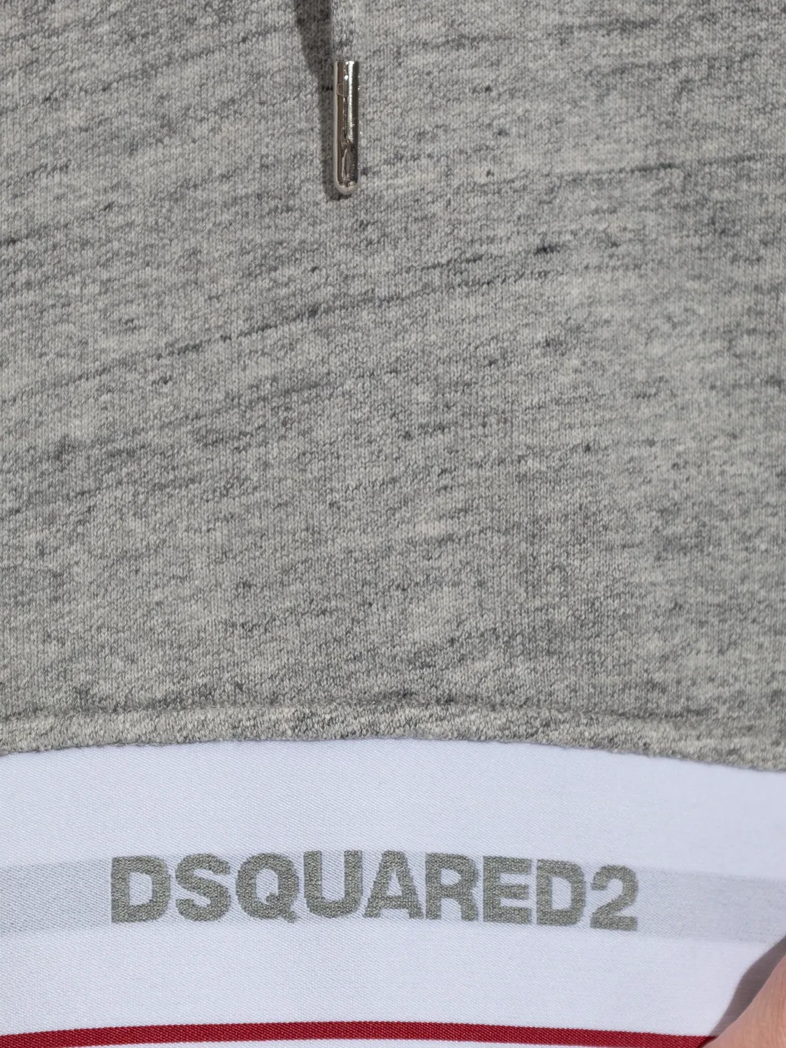 Худи укороченное серое DSQUARED2, серый — фото 2
