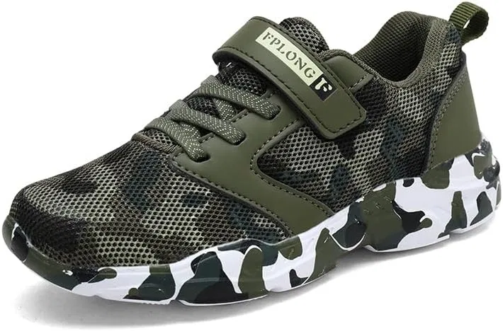 Детские легкие дышащие кроссовки для бега и ходьбы Aiscahent, Camouflage Green