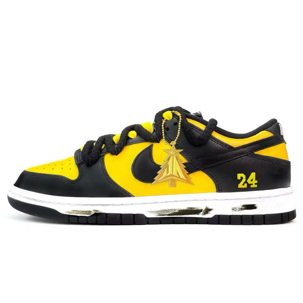 Кроссовки детские с принтом Bumblebee Nike, Yellow Black
