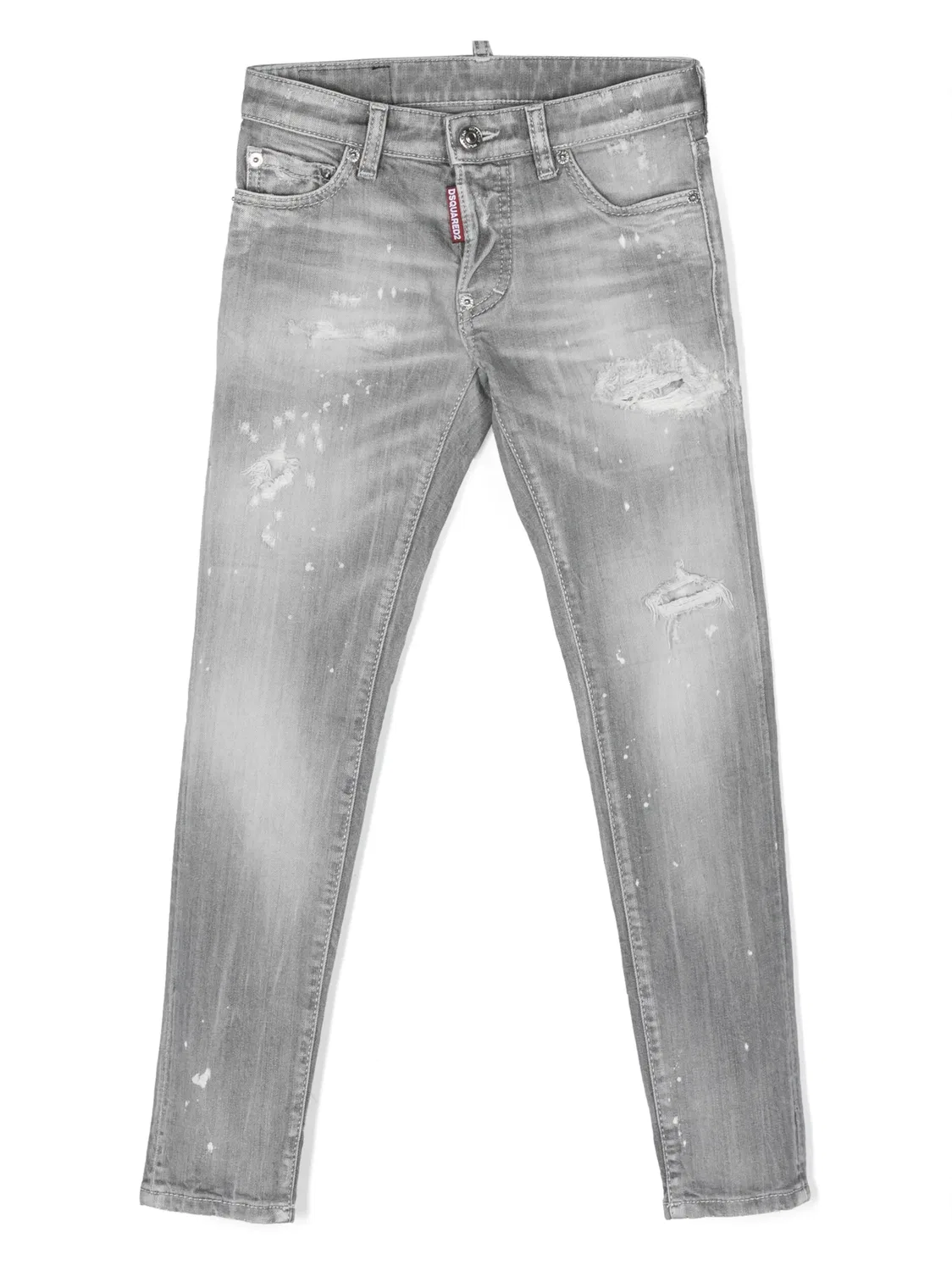 Изношенные джинсы скинни DSQUARED2, серый