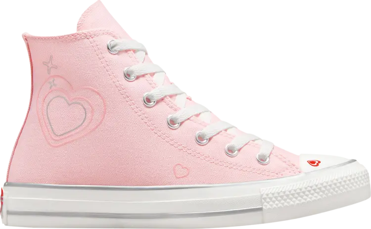 

Кроссовки Chuck Taylor All Star High GS 'Y2K Heart', розовый