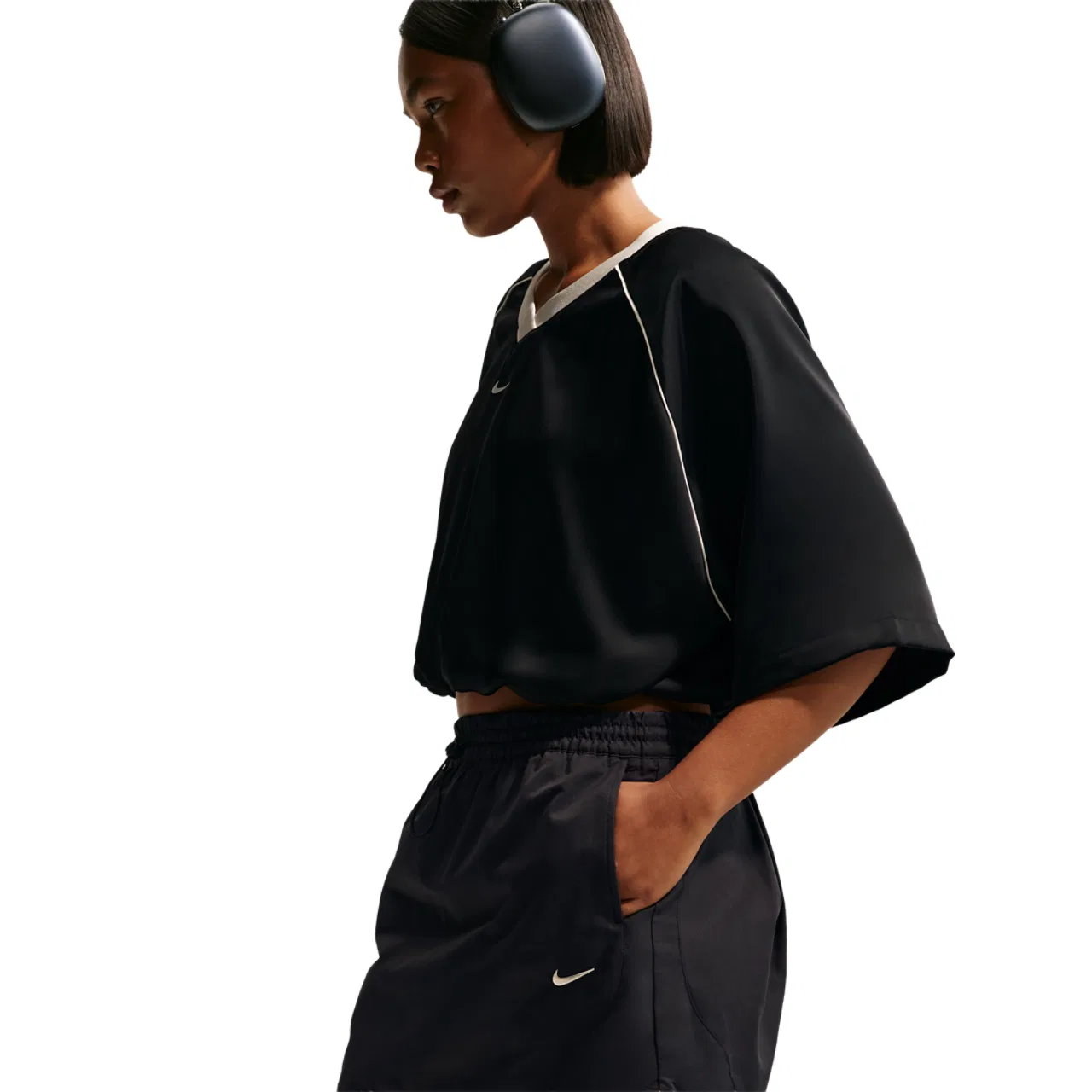 Женская мини-юбка Nike NSW Street Mr, цвет Black/Black/Chalk — фото 3