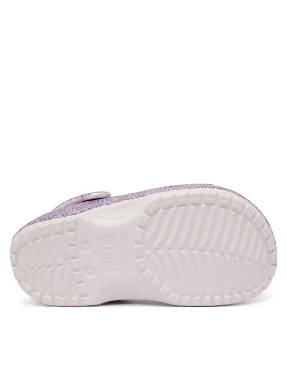 Шлепанцы Classic Chunky Glitter Clog K Crocs, фиолетовый — фото 4