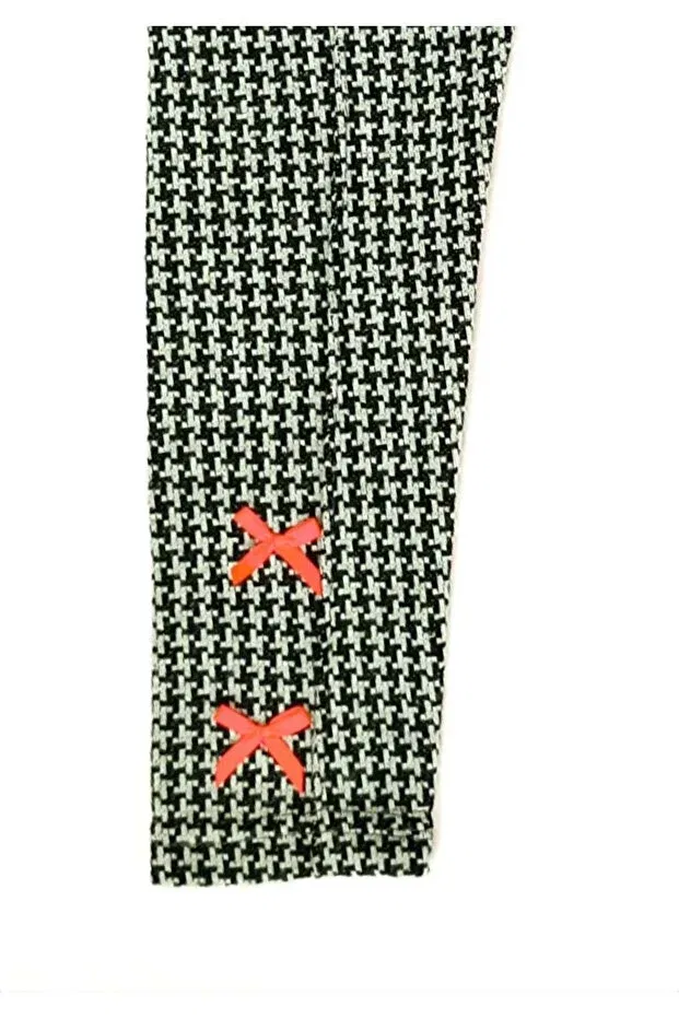 Детские леггинсы для девочек с принтом Water Green Sweater Patterned Ribbon Detailed Winter Girl's Leggings Generic Brands, Water Green — фото 4