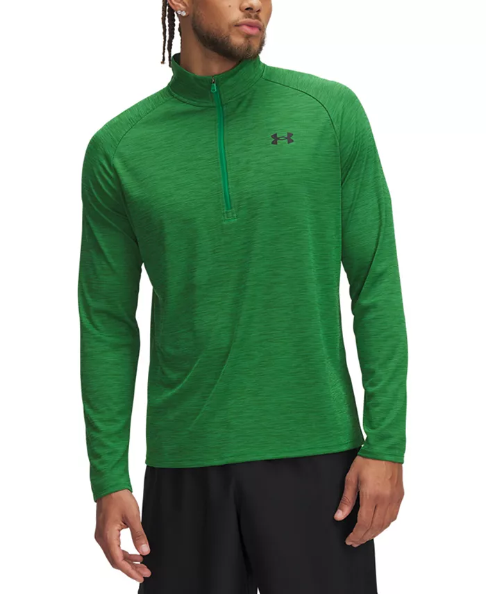 

Мужская производительная толстовка UA Tech Space-Dyed с молнией до середины груди Under Armour, зеленый